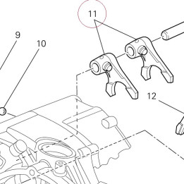 1ST, 4TH-2ND, 3RD gear selector fork 034013075