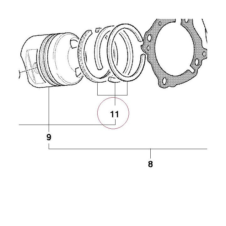 Piston ring set 034047490