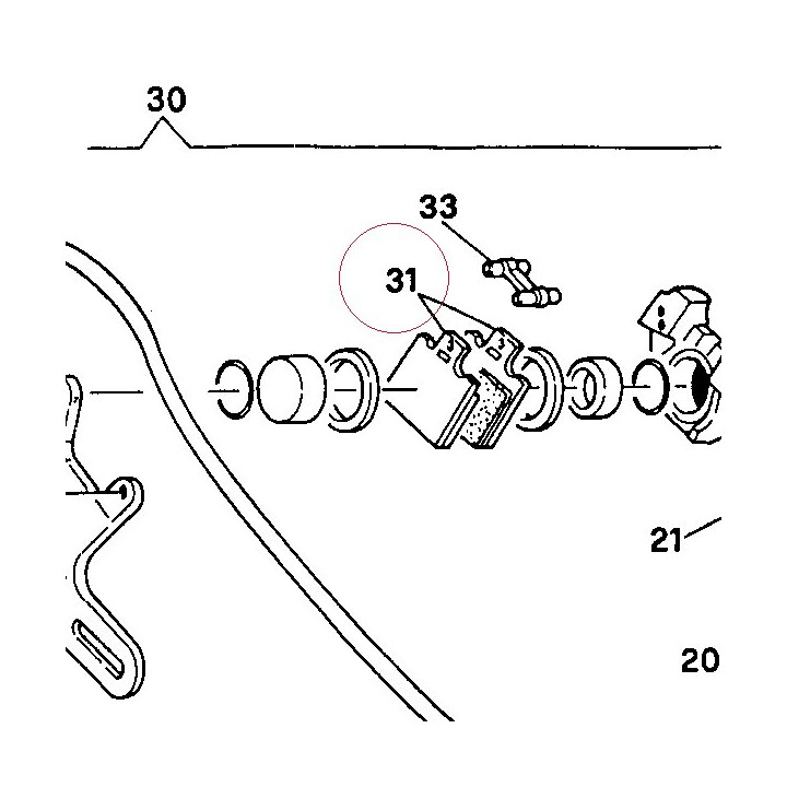 Rear brake pads set 036139666