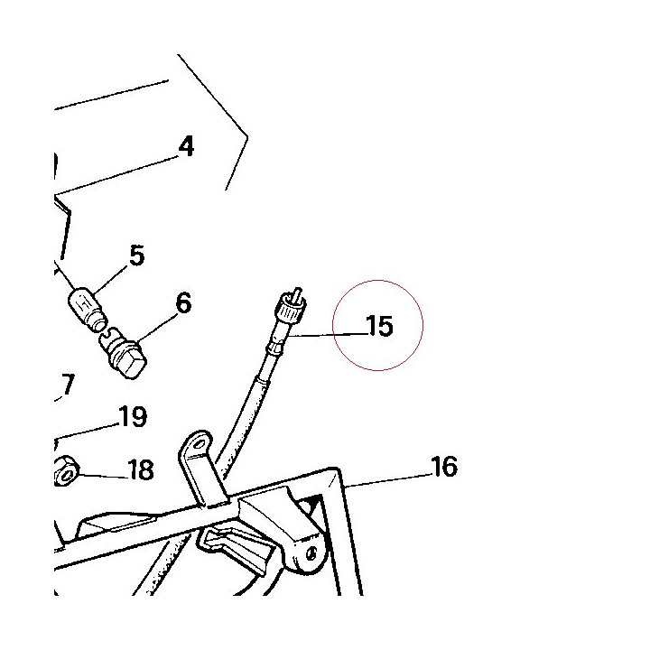 Tachometer cable 037038720