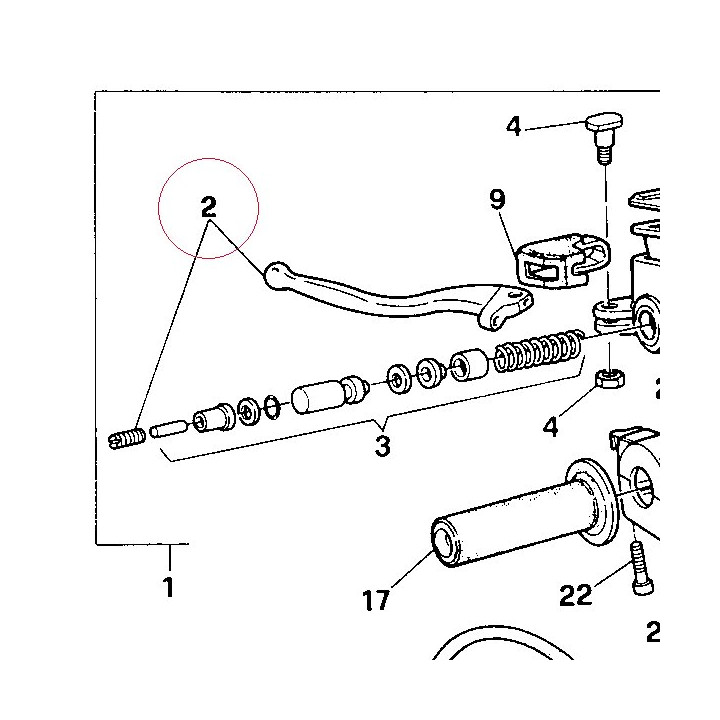 Lever with dowel 037039345