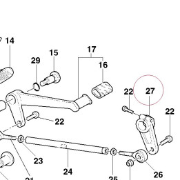 Gear change arm 037069020