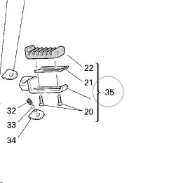 Rear left foot-rest 037069860