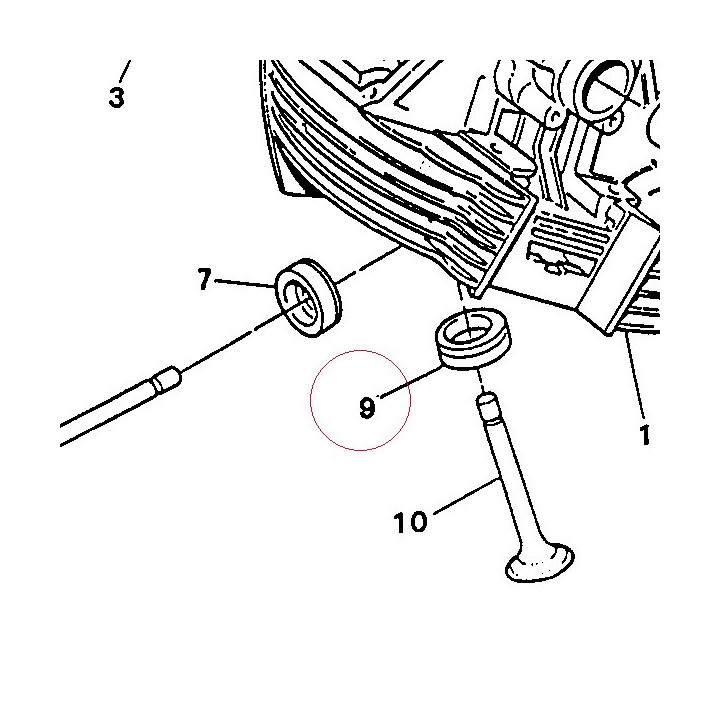 Exhaust valve seat, oversized 065992381
