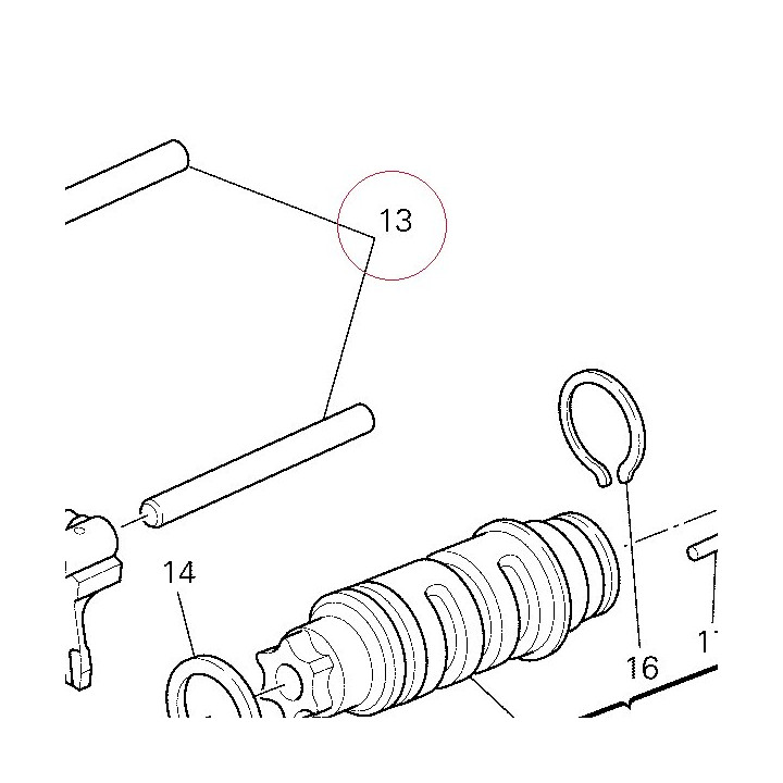 Axle, gear shift fork 10x116 mm 066013070
