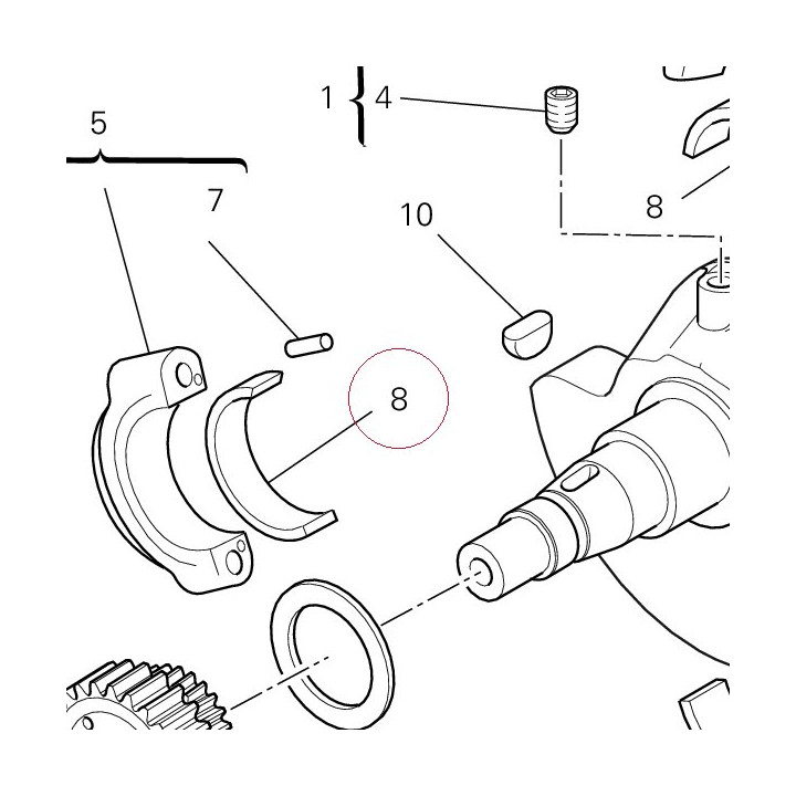 Plane bearing, connecting rod 066047230
