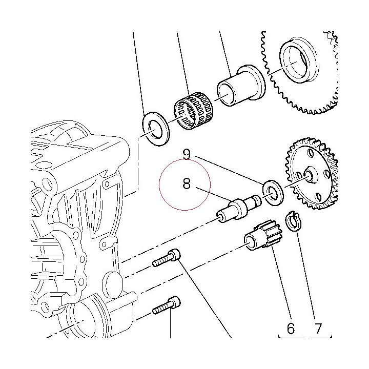 Starter reduction shaft 066050020