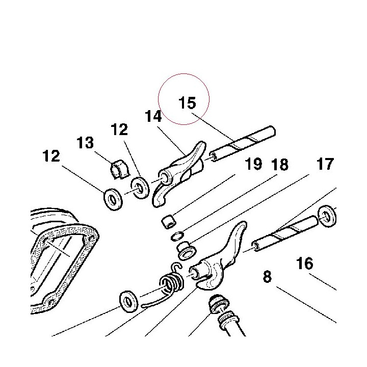 Rocker arm pin, oversized 066092245