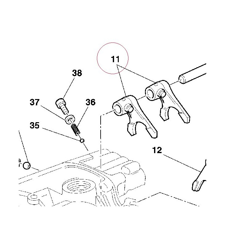Shift fork 1A, 3A-2A 067013075
