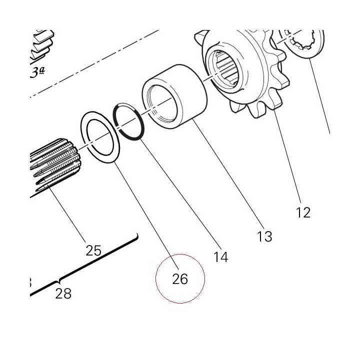 Thrust washer 0.8 mm 067016170