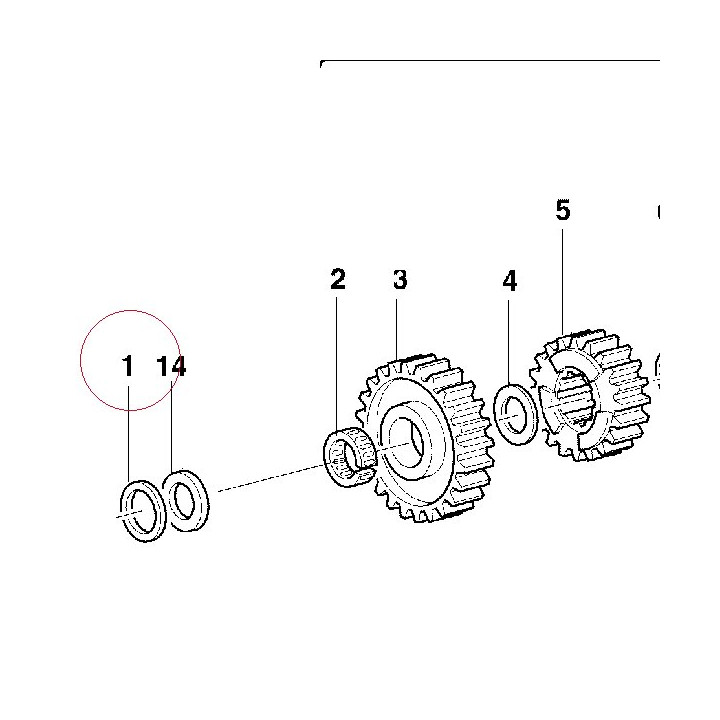 Thrust washer 17.2X32X0.8 067016183