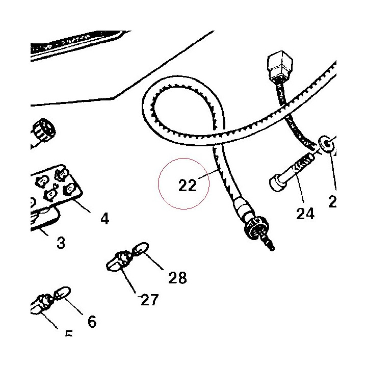 Tachometer cable 067038720