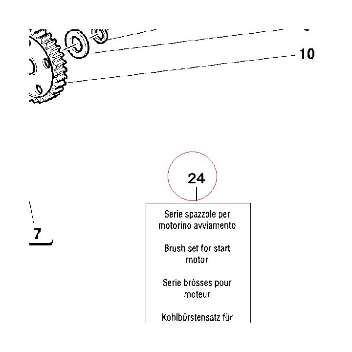 Brush set starting motor 067050815