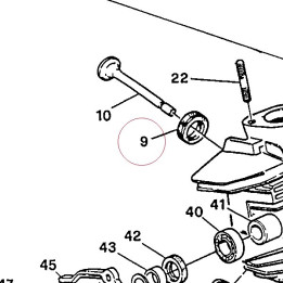 Exhaust valve seat, oversized 067092381