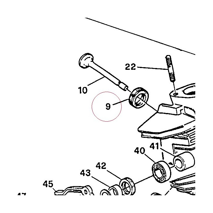 Exhaust valve seat, oversized 067092381