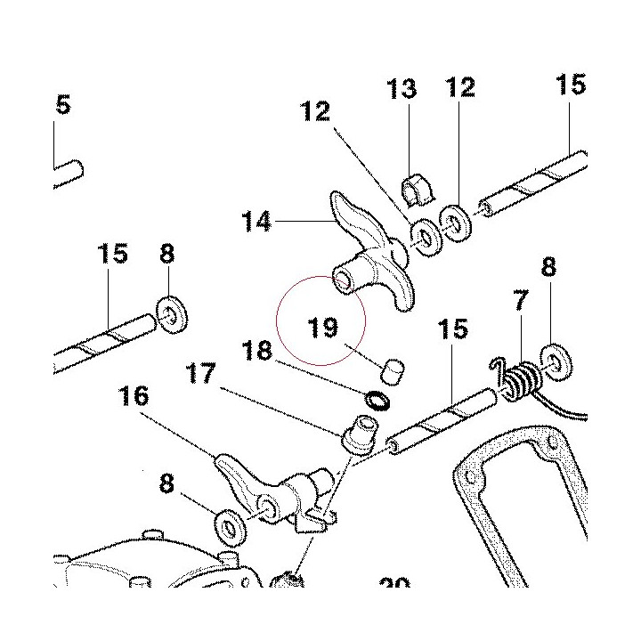 Adjuster, rocker arm 5.10 mm 072392544