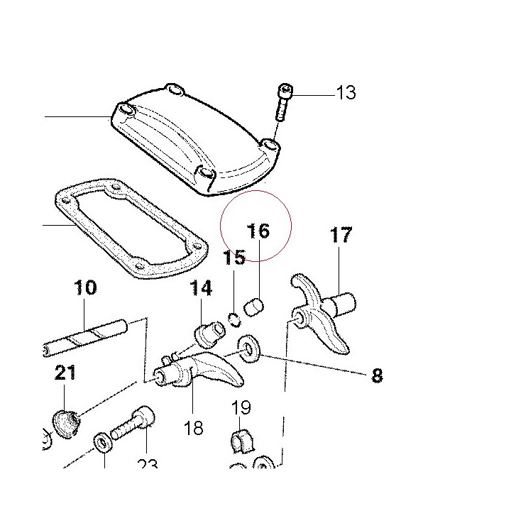 Adjuster, rocker arm 5.25 mm 072392548
