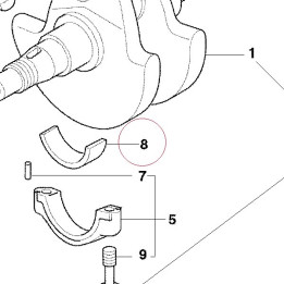 Undermined half-bearing 11210011AB