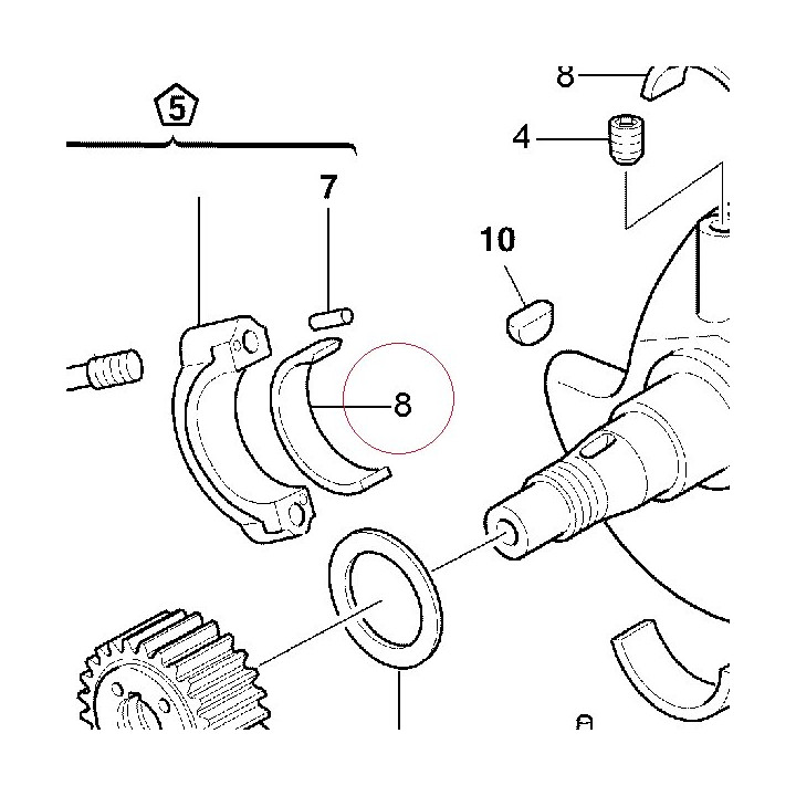 Plain bearing, connecting rod 11210071BA