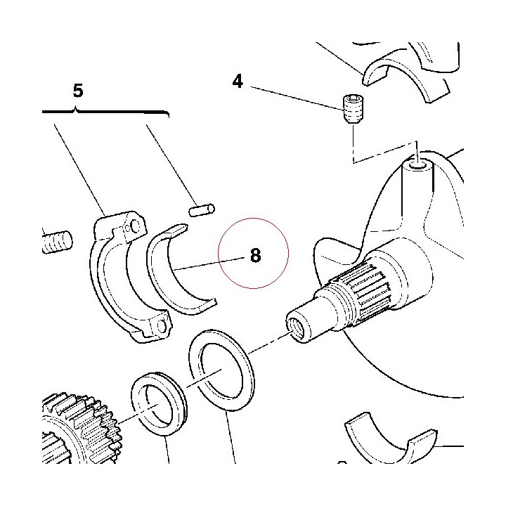 Plain bearing, connecting rod 11210072BA