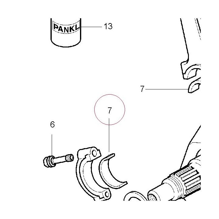 Plane bearing, connecting rod yellow 11210191AA