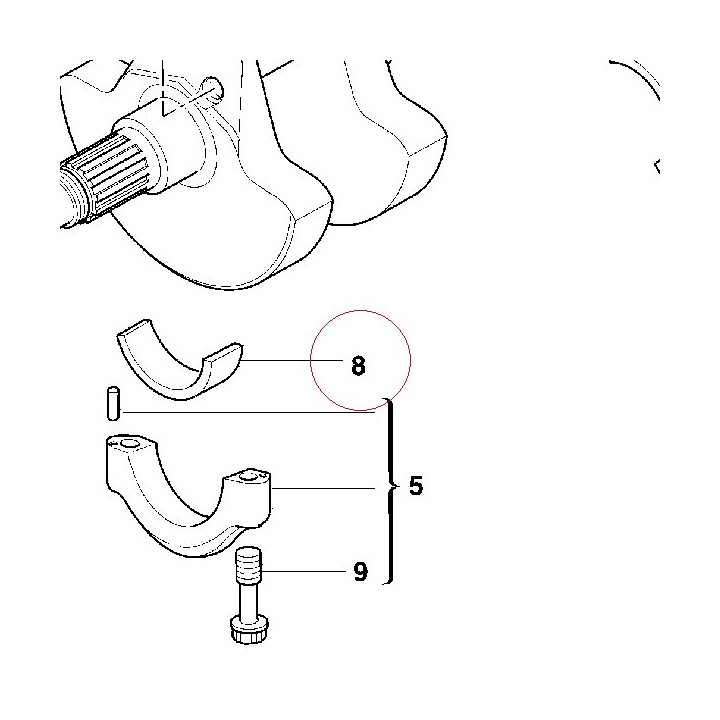 Plane bearing, connecting rod red 11210261AA