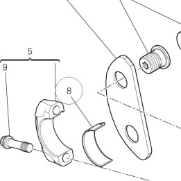 Half-bearing red 11212091AA