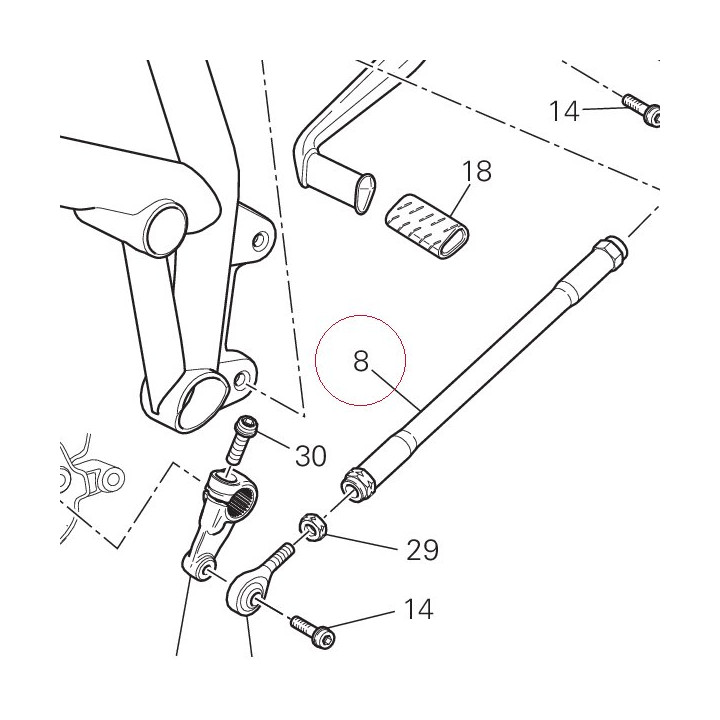 Rod, gear shift link 11710882A