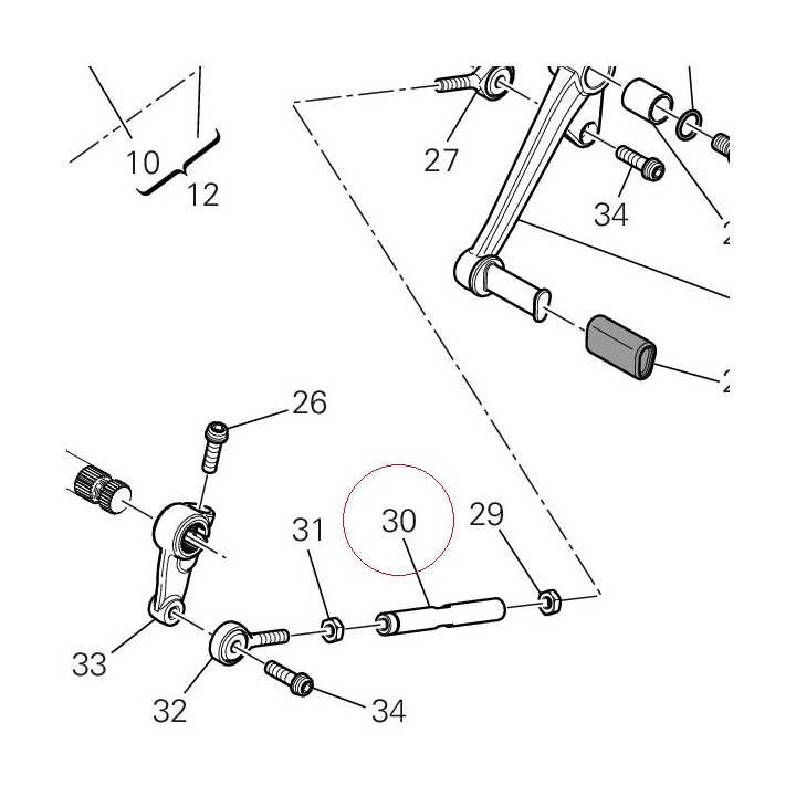 Rod, gear shift link 11711061A