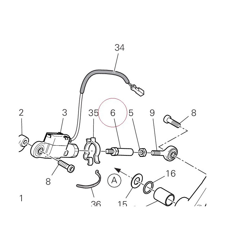Gearbox driving rod 11711912A