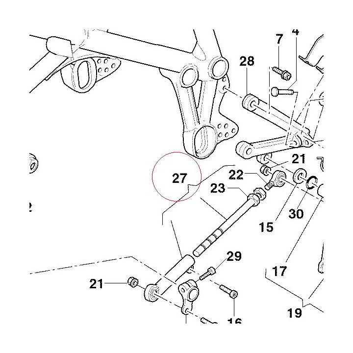 Gearbox driving rod 11720341A