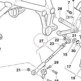 Rod, gear shift link 11720341B
