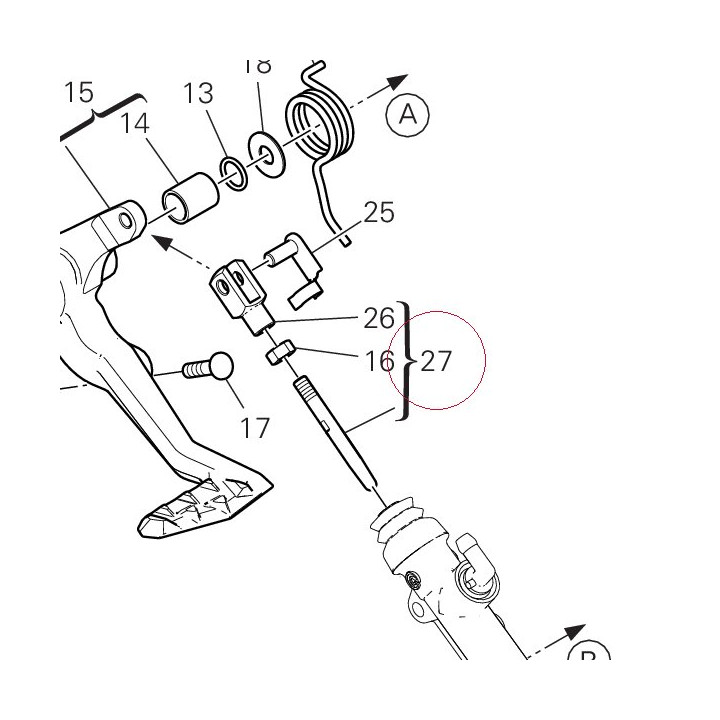 Brake control rod 11720593AA