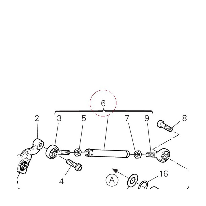 Gearbox driving rod 11720832A