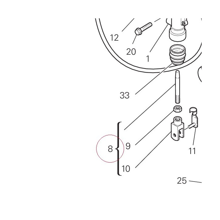 Brake control rod 11720971B