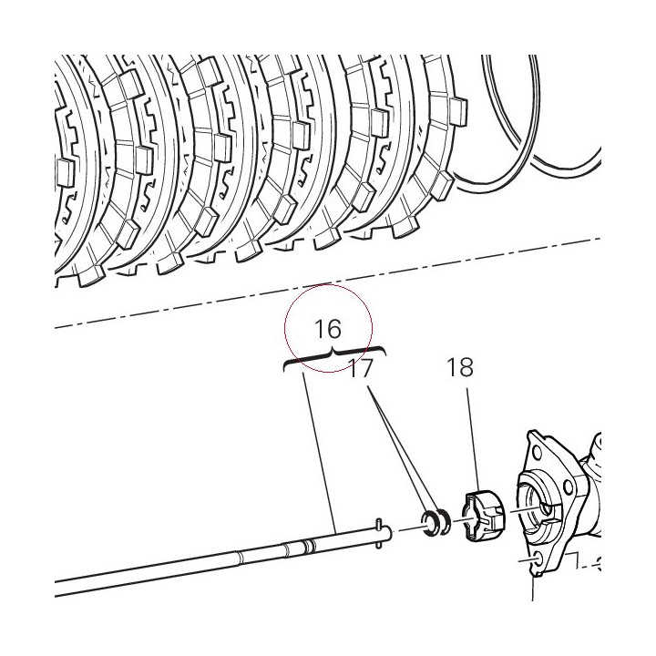 Clutch control rod 11721112A