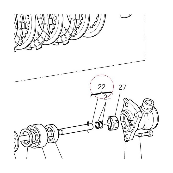 Clutch control rod 11721122A
