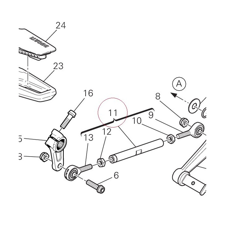 Gearbox driving rod 11721443AA