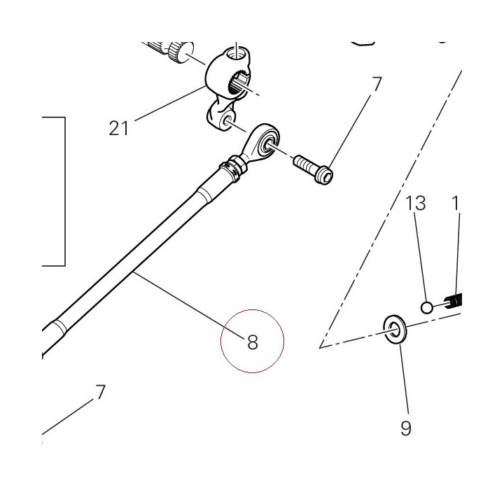 Gearbox transmission rod assembly 11721662AA