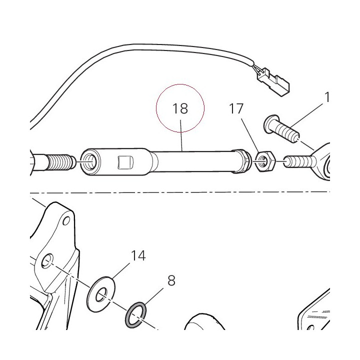 Gearbox transmission rod assembly 11723751BA