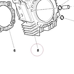 Horizontal cylinder with piston 12020521A