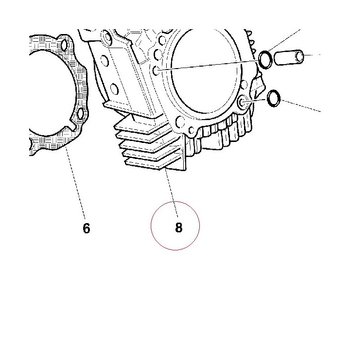Horizontal cylinder with piston 12020521A