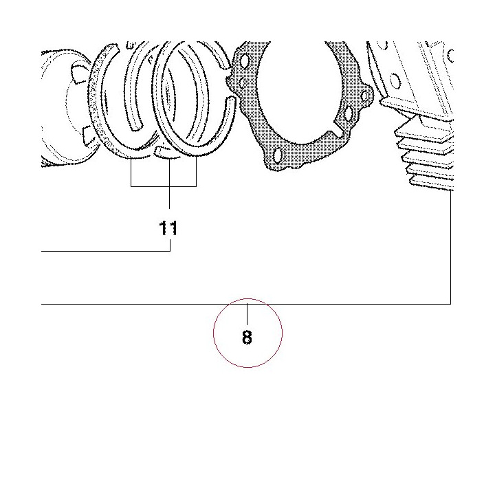 Horizontal cylinder-piston assembly 12020751A