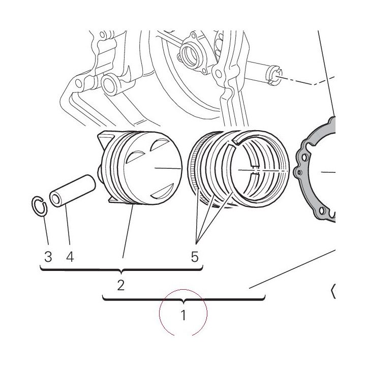 Horizontal cylinder-piston assembly 12020921A