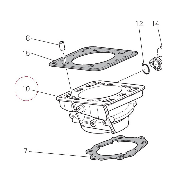 Vertical cylinder-piston assembly 12020931A