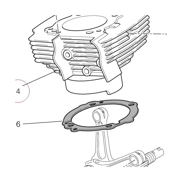 Vertical cylinder-piston fit 12021221B