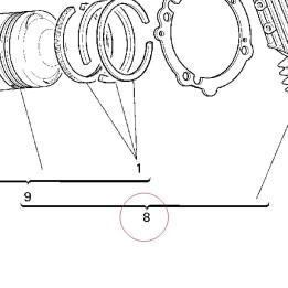 Horizontal cylinder-piston assembly 12021451A