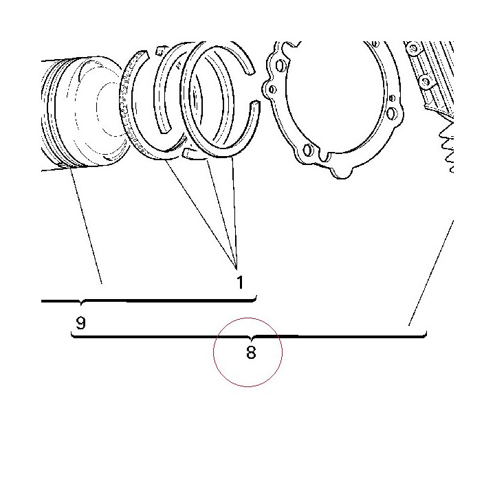 Horizontal cylinder-piston assembly 12021451A