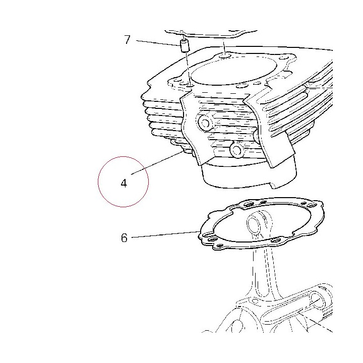 Vertical cylinder-piston assembly 12021462C