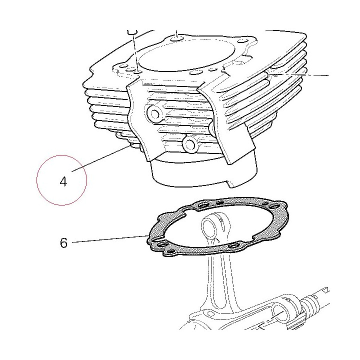 Vertical cylinder-piston fit 12021462CC